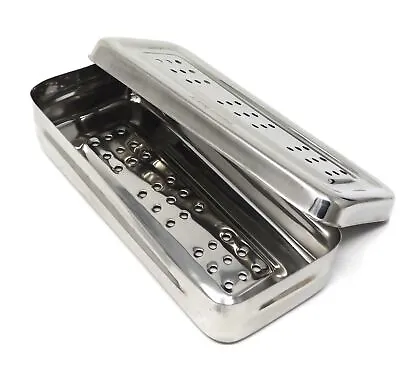 Surgical Dental Instruments Cassette Tray Sterilization Box Medical Perforated • $14.99