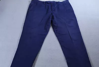 J Crew Chino Pants Mens 31/30 Blue Navy Bowery Slim Flat Front • $18.84