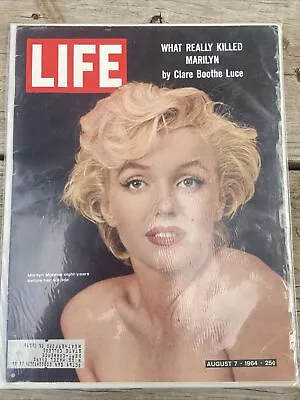 Vintage August 7 1964 LIFE Magazine - MARILYN Monroe On Cover & Article • $20