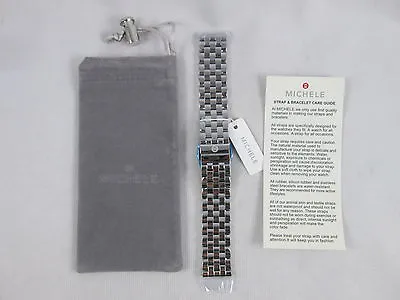 NEW Michele 20mm Universal Silver Link Watch Band Bracelet MS20FW235009 • $238.98
