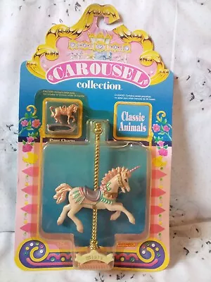 MIP Vintage Matchbox Carousel Misty Unicorn Collection Classic Animals 1989 • $175