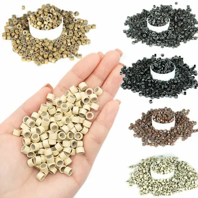 Silicone Lined Micro Rings Crimp Beads For Feather Hair I Tip Extension LOOP USA • $5.49
