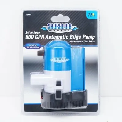 Marine 800 GPH Automatic Bilge Pump Auto Switch 12V 5 Amp 3/4  Hose  Bass Boat • $33.99