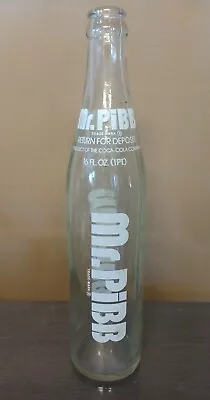 Vintage Mr. Pibb Bottle Pop Soda Clear Glass White Labeling • $2.43