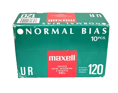 10 Maxell UR120 120 Minutes Audio Cassette Tape Blank Tape • $31.19