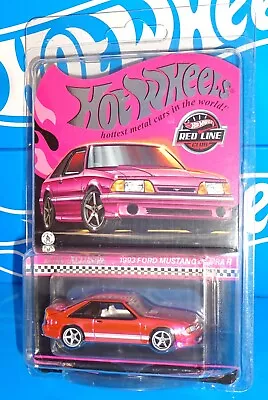 Hot Wheels 2024 RLC Red Line Club Exclusive Party Pink Car 1993 Mustang Cobra R • $67.95