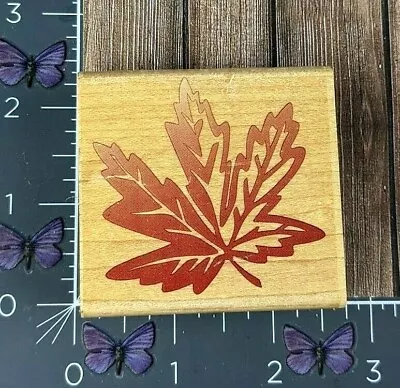 Rubber Stampede Maple Tree Leaf Rubber Stamp A2205E Fall Autumn Wood #F33 • $2.99