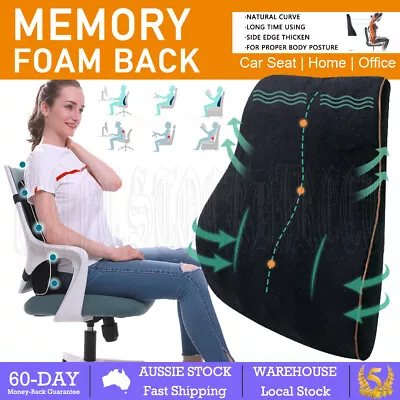$28.15 • Buy Memory Foam Lumbar Back Pillow Cushion Chair Support Relax Seat Car Home Office