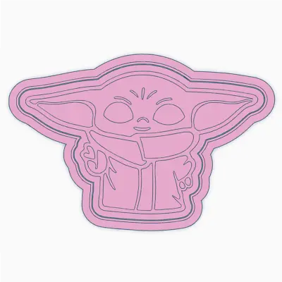 $7.95 • Buy Baby Yoda Grogu Cookie Stamp Cutter Fondant Embosser Star Wars Mandalorian