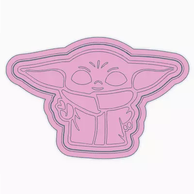$7.95 • Buy Baby Yoda Grogu Cookie Stamp Cutter Fondant Embosser Star Wars Mandalorian