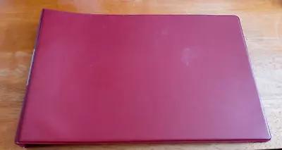 Large Red Ring Binder File Folder Landscape Orientation 2 D-Rings • £5