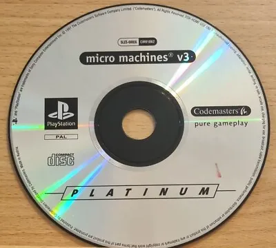 Micro Machines V3 Disc Only - PS1 Sony Playstation One Game - PAL * • £3.95