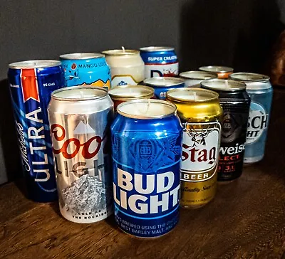 Beer Can Candles - 100% Organic Soy Wax Candles In Recycled Beer Cans • $8