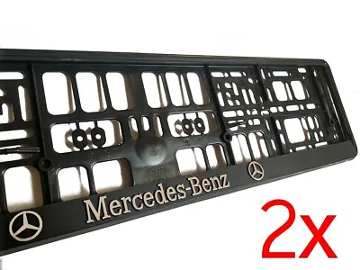 Black 3D Mercedes Benz European Euro License Number Plate Holder Frame German EU • $27.75