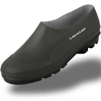 Dunlop Unisex Waterproof Garden Shoes Clogs Goloshes Green Size 4-11 UK • £15.99