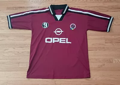 Vintage 90s Vratislav Lokvenc AC Sparta Praha Prague Football Soccer Jersey #9 • $33