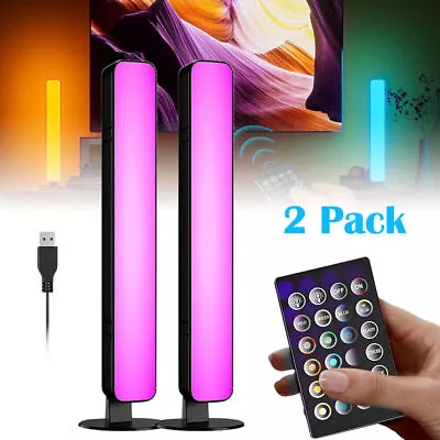 2PCS Dimmable Desk LED Light 16 Color Changing RGB Lights Bar Music Sync Lamp AU • $26.58