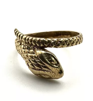 9ct Gold Snake Ring 9K Yellow Gold Snake Ring Stylish Statement Snake Ring Gift • $285.49