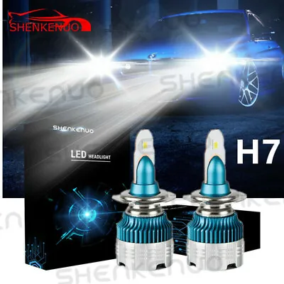 H7 LED Headlight Kit Hi&Low Beam Light Bulbs 120W 12000LM 6000K White High Power • $34.49