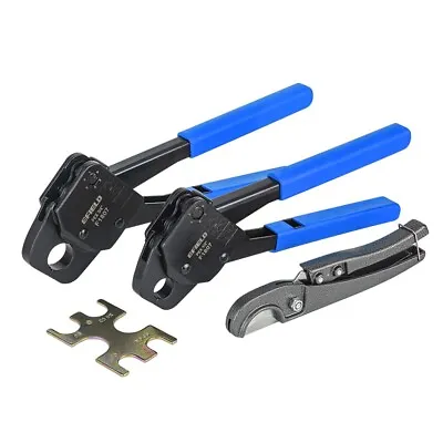 EFIELD Angle Head PEX Crimping Tool For 1/2  & 3/4  PEX Copper Rings W/h Cutters • $69.99