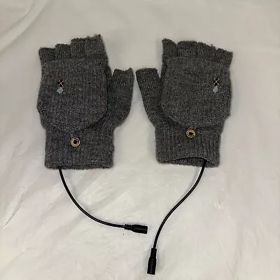 Unisex USB Heated Gloves Knitting Heating Hands Full & Half Fingerless • $11.97