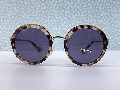 £158.92 • Buy PRADA Sunglasses Woman Round Braun Gold Grey Spr 50T Medium