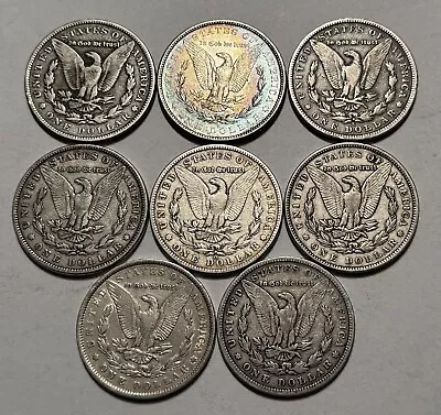 Lot Of (8) Morgan Silver Dollars Circulated Pre-21 Mixed Dates Group • $193.88