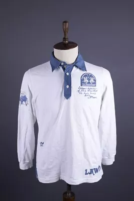 La Martina Royal Polo Club Hamilton White Long Sleeve Polo Shirt Size XL • $62.50