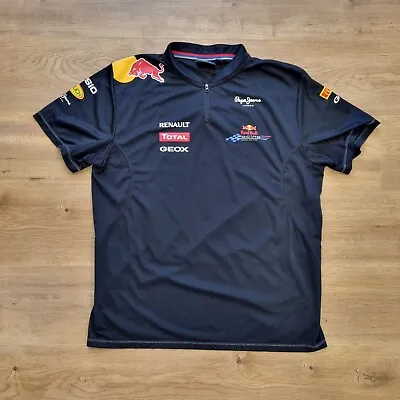 Renault RED BULL Racing PEPE JEANS F1 POLO ZIP SHIRT SIZE XXL • $59.90