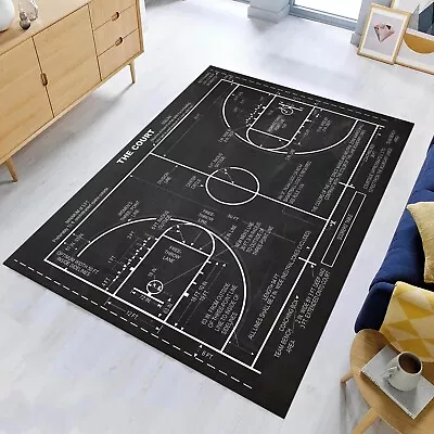 Basketball Court Rug Basketball Field Mat Sport RugCustom Carpet Kids Room • $41.46