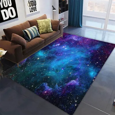 Stars Planet Space Galaxy Universe Non-Slip Bedroom Rug Doormat Floor Mat Carpet • £59.54