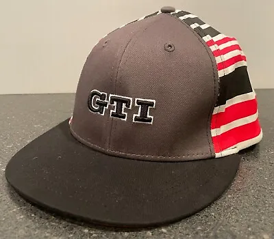 Volkswagen GTI VW Driver Gear Flat Bill Stretch Fit Striped Hat Cap • $16.99