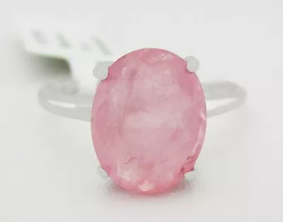 GENUINE 2.68 Cts PINK MORGANITE SOLITAIRE RING 10K GOLD - Free Certificate - NWT • $0.99