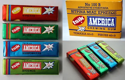 4x Rare Vintage 80's America Chewing Gum Packs Tsik Greece Greek New Sealed ! • $24.99