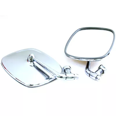 SET PAIR CHROME DOOR MIRRORS FOR VOLKSEAGEN VW BUS VAN T2b T2c T2 TYPE2 T1c T1.5 • $72.13