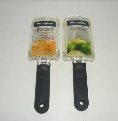 2 Microplane  Home Series Coarse & Fine Grater Zester W/ Covers • $9.99