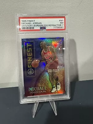 MICHAEL JORDAN 1995 Topps Finest MYSTERY BORDERLESS REFRACTOR #M1 PSA 7  • $700