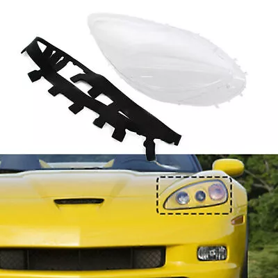 Clear Headlight Lens Cover Replacement Cover For Chevrolet Corvette C6 2005-13 • $72.63