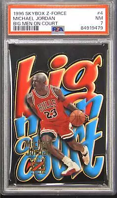 1996 Skybox Z-Force Big Men On Court #4 Michael Jordan PSA 7 • $2250