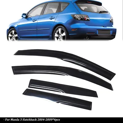 For 04-09 Mazda 3 Hatchback 5Dr Window Visors Deflector Rain Guards Smoke • $27.10