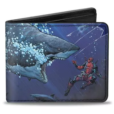 Deadpool Underwater Shark Scenes Bi-Fold Wallet • $22.99