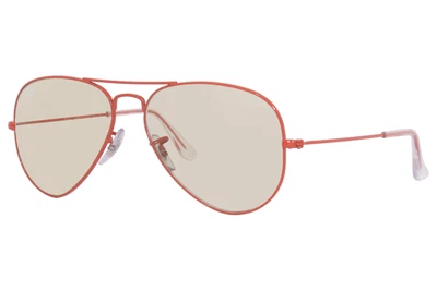 $135.10 • Buy Ray Ban Aviator Large Metal RB-3025 9221T2 Sunglasses Red/Brown Green Pilot 55mm