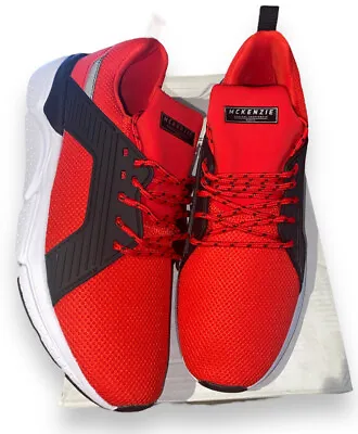 McKenzie Red Black Trainers Comfortable JD Exclusive Walking Shoes Men's UK 7.5 • £29.99