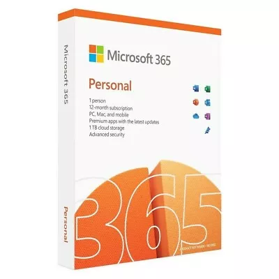 Office 365 Personal 1 User 5 Device 1 Year PC Mac Mobile Same Day Key Delivery • £54.99