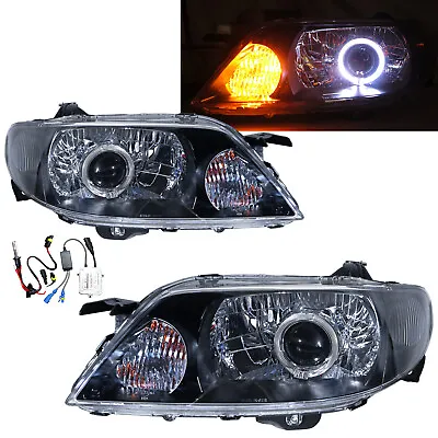 Protege BJ 01-03 Facelift Guide LED Angel-Eye HID Headlight BK V2 For MAZDA LHD • $590.54