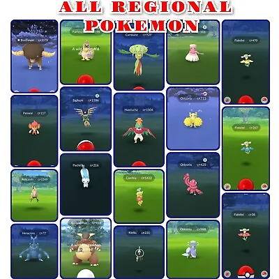 PoGo 💦 All Regional Pokemon - 42 Total!💦 Trade Mini PTC! • $12