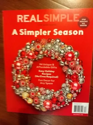 *NEW* REAL SIMPLE A Simpler Season December 2018 Magazine!! Life Made Easier!  • $1.58