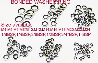 Bonded Seal Washers - Dowty Sealing Washer Hydraulic Oil Petrol Sealing Washers • £4.99