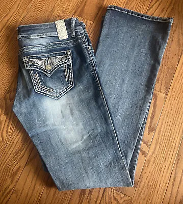 Premium Vanity Jeans Blue Cotton Spandex Pants Women’s Size 27W 33” Long • $17.50