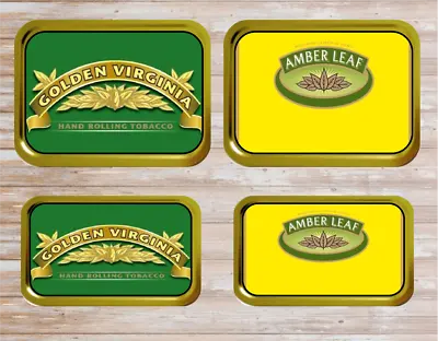 £5.49 • Buy Golden Virginia Amber  Leaf 1oz 2oz Metal Tobacco Tins Storage Pills Sweet 